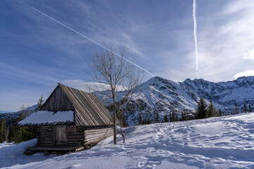 Winter in the Tatra Mountains. Gasienicowa Valley.