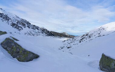 Winter in the Tatra Mountains. Gasienicowa Valley.