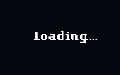 Fototapeta premium loading screen in pixel art style