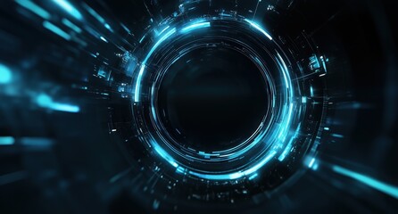 Obraz premium tech background with circle in focus