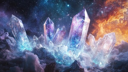 Mystical Representation of Planets and Energy in a Cosmic Landscape