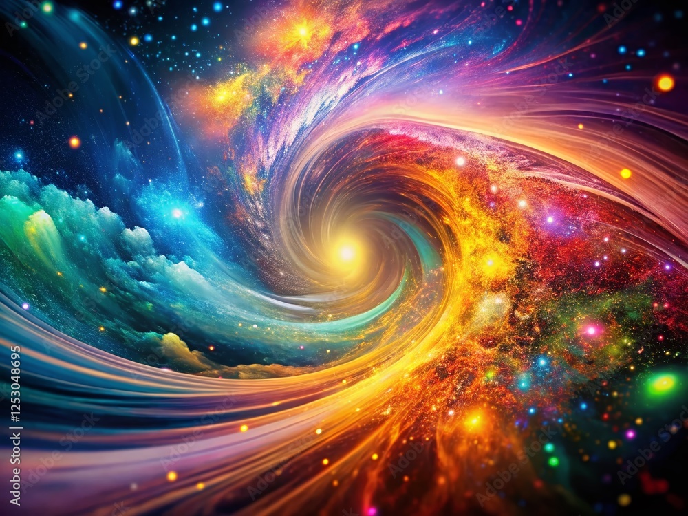 Poster macro photography: intricate quantum data streams, dynamic background - abstract science stock photo