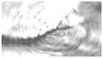 Creative round texture halftone vector template.