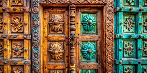 Macro Photography: Intricate Details of Hauz Khas Village Fort Door, Delhi, India