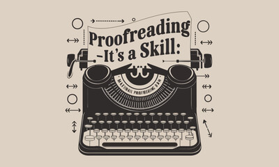Obraz premium National Proofreading Day Vector Design | T-Shirt, Poster, Sticker, Social Media & Animated GIF | Solid Colors, No Gradient, Vector Illustration. Print ready eps