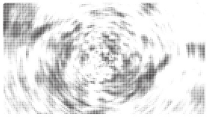 Creative round texture halftone vector template.