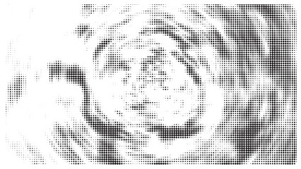 Creative round texture halftone vector template.