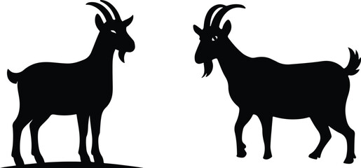 Goat silhouette vector illustration 