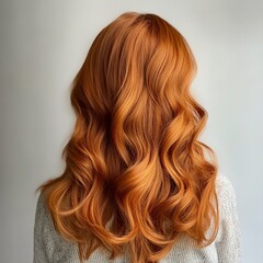Stunning Copper Red Hair Waves:  Luxurious Texture and Vibrant Color