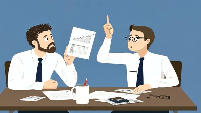 Loan Officer Clarifying Interest Rates to Confused Borrower