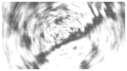 Creative round texture halftone vector template.