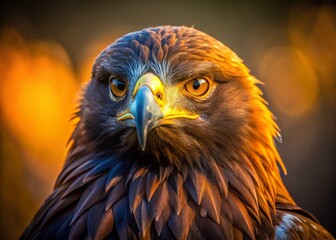 Fototapeta premium Majestic Golden Eagle Portrait - Wildlife Photography Poster