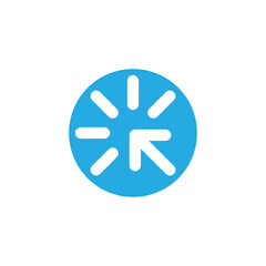 Obraz premium click cursor swirl round blue arrow vector