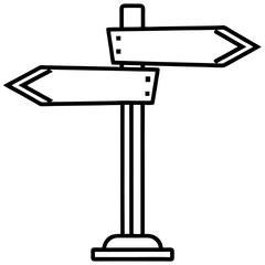 Fototapeta premium Creative Line Art Signposts in Vector