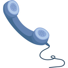 Phone handset vector icon telephone call receiver