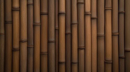 Fototapeta premium A close-up view of a bamboo wall showcasing the natural textures and colors of this sustainable material, ideal for eco-friendly design and decor.