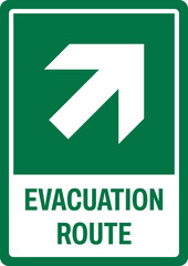 emergency and first aid safety signs v2 uppercase text_evacuation route_portrait size a4/a3/a2/a1	
 

