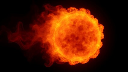 燃え上がる炎の球体