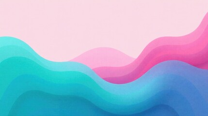 Abstract Pastel Waveform Design A Serene Composition of Soothing Hues and Gentle Curves