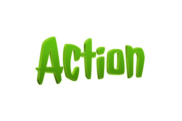 Action 3d text effect