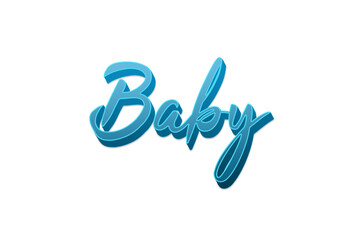 Baby 3d text effect