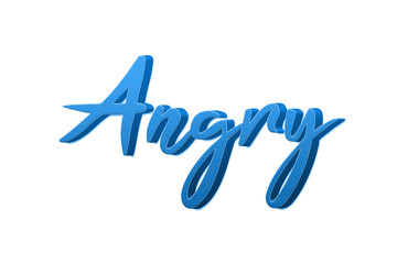 Angry 3d text effect