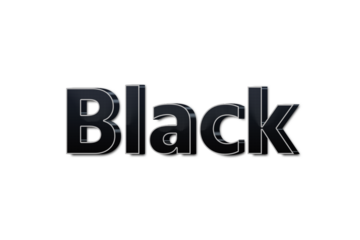 Black 3d text effect
