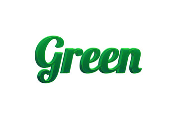 Green 3d text effect