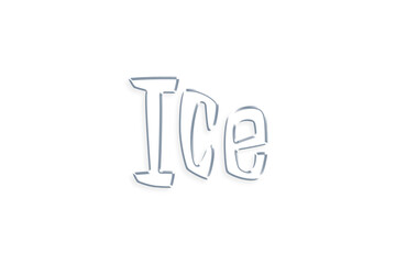 Ice 3d text effect