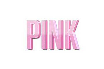Pink 3d text effect