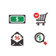 Shopping set icons