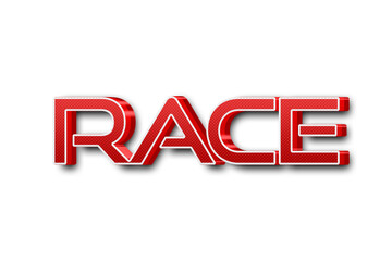 Race 3d text effect