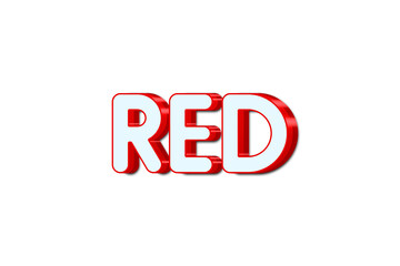 Red 3d text effect