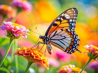 Butterfly on Flower - Delicate Spring Nature Photography