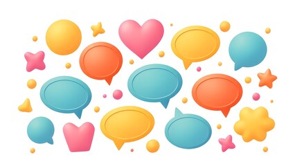 Creative dialog boxes in a riot of colors