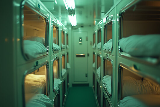 Habitaciones en un hotel c&aacute;psula