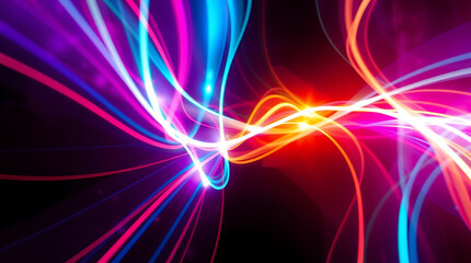Obraz premium abstract background with glowing lines
