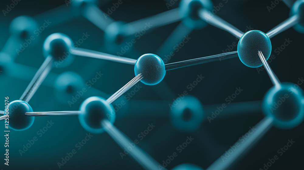 Poster abstract molecular structure: an abstract and mesmerizing visual representation of molecular structu