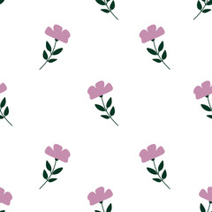 Obraz premium seamless pattern with pink flowers