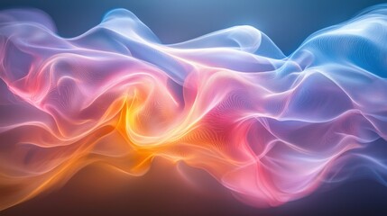 Obraz premium Vibrant Abstract Waves in Colorful Motion for Modern Decor