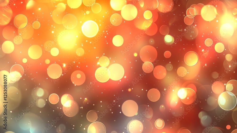 Poster bright abstract background with colorful bokeh and sparkling lights