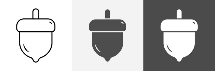 Acorn icon set vector art