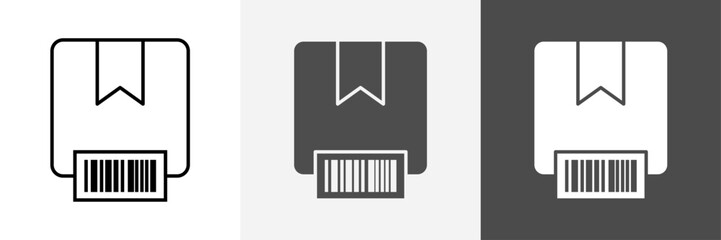 Barcode icon set vector art