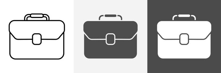 Briefcase icon set vector art