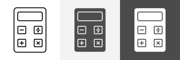 Calculator icon set vector art