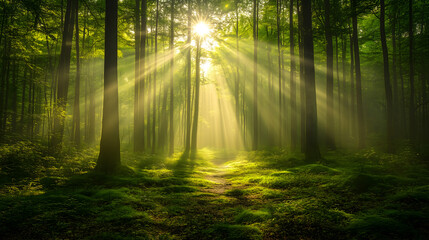 Sunlit Woodland Tranquility
