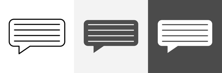 Comment icon set vector art