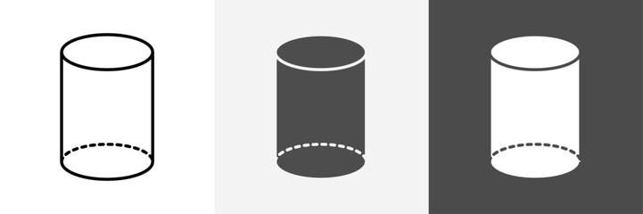 Cylinder icon set vector art