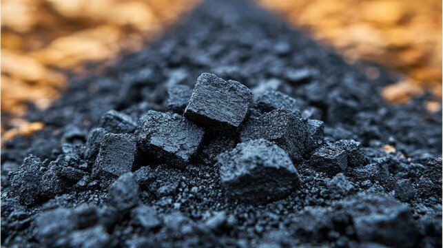 Dark Coal Fragments Forming a Ridge Line