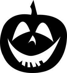 Halloween icon. Halloween icon collection.Pumpkins character silhouettes collection. Vector illustration.Witch, creepy and spooky elements for halloween silhouettes, sketch, icon, sticker.